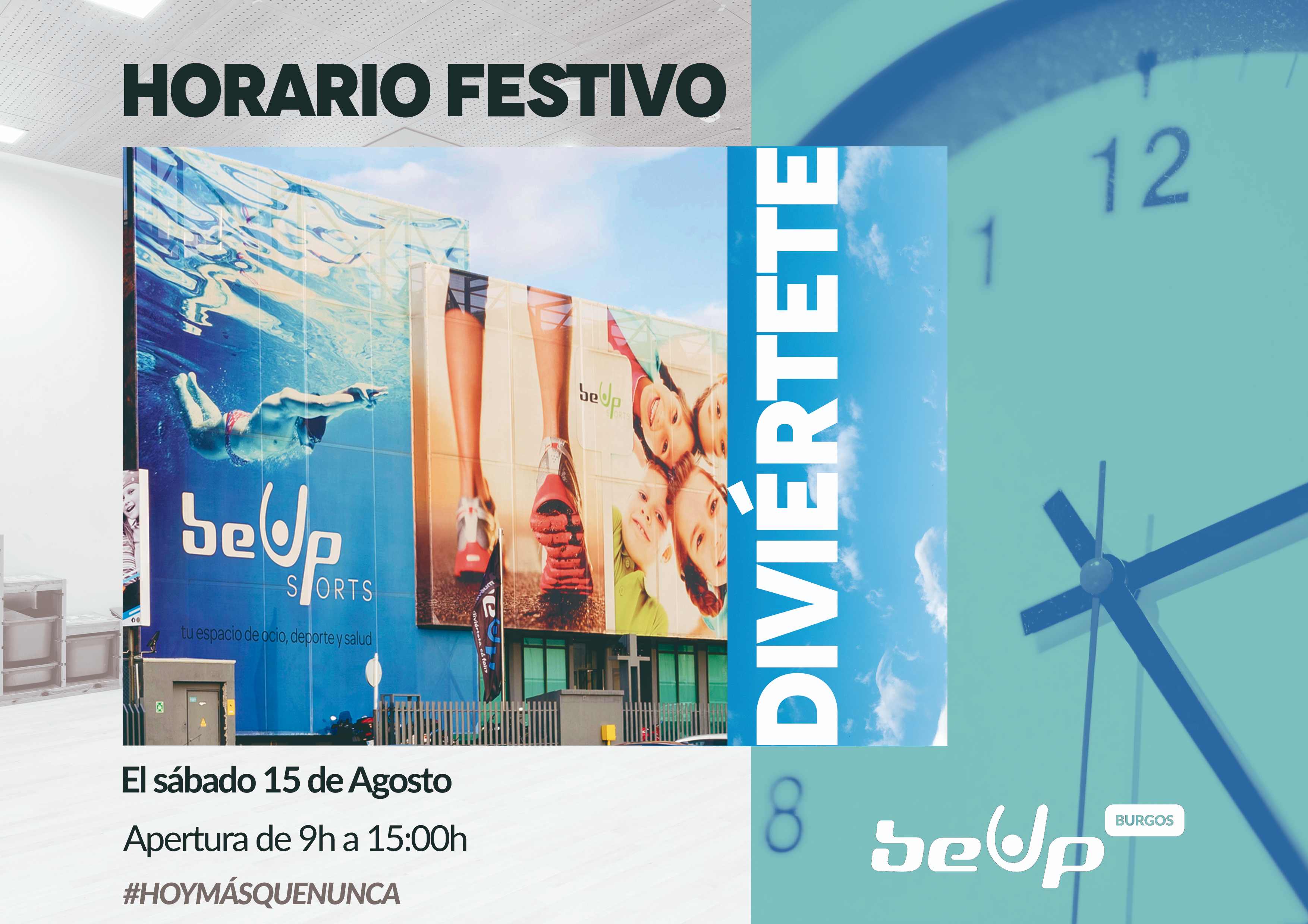 Horario festivo 15 de agosto.